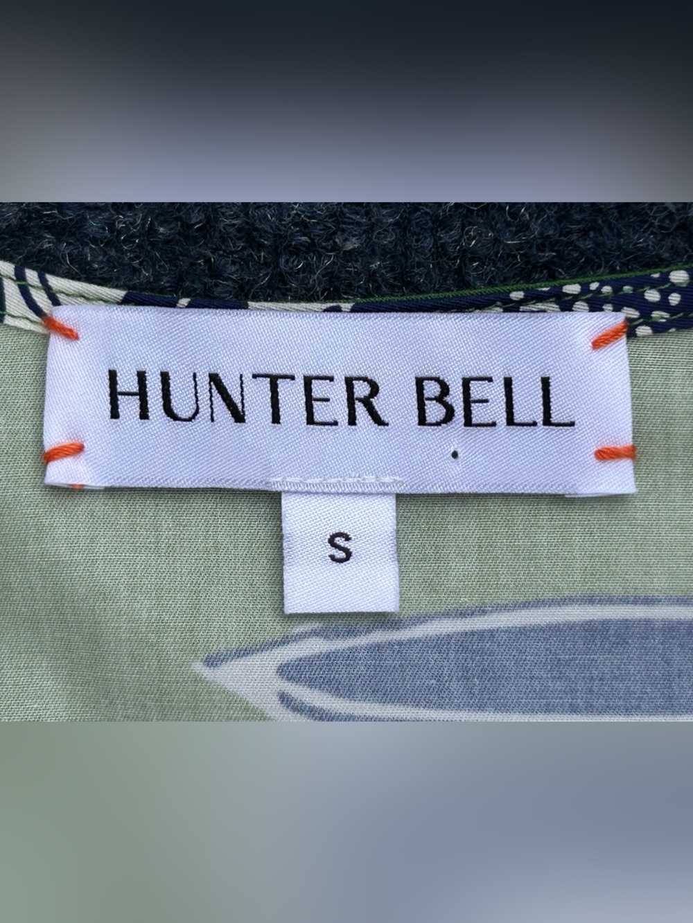 **SOLD** HUNTER BELL Wilkes Cotton Puff Sleeve Mini Dress in Herring Green Small - Picture 5 of 16